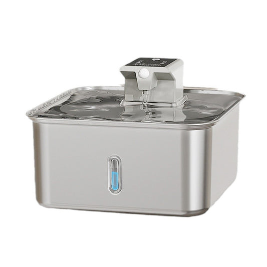 Wireless Cat Water Fountain Stainless Steel Rechargeable