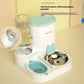 Cat Bowl Automatic Feeding Water Fountain Integrated Double Bowl Stainless Steel