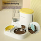 Cat Bowl Automatic Feeding Water Fountain Integrated Double Bowl Stainless Steel