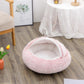 2 In 1 Dog And Cat Bed Pet Winter Bed Round Plush Warm Bed House Soft Long Plush Pets Bed Pet Products