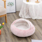 2 In 1 Dog And Cat Bed Pet Winter Bed Round Plush Warm Bed House Soft Long Plush Pets Bed Pet Products