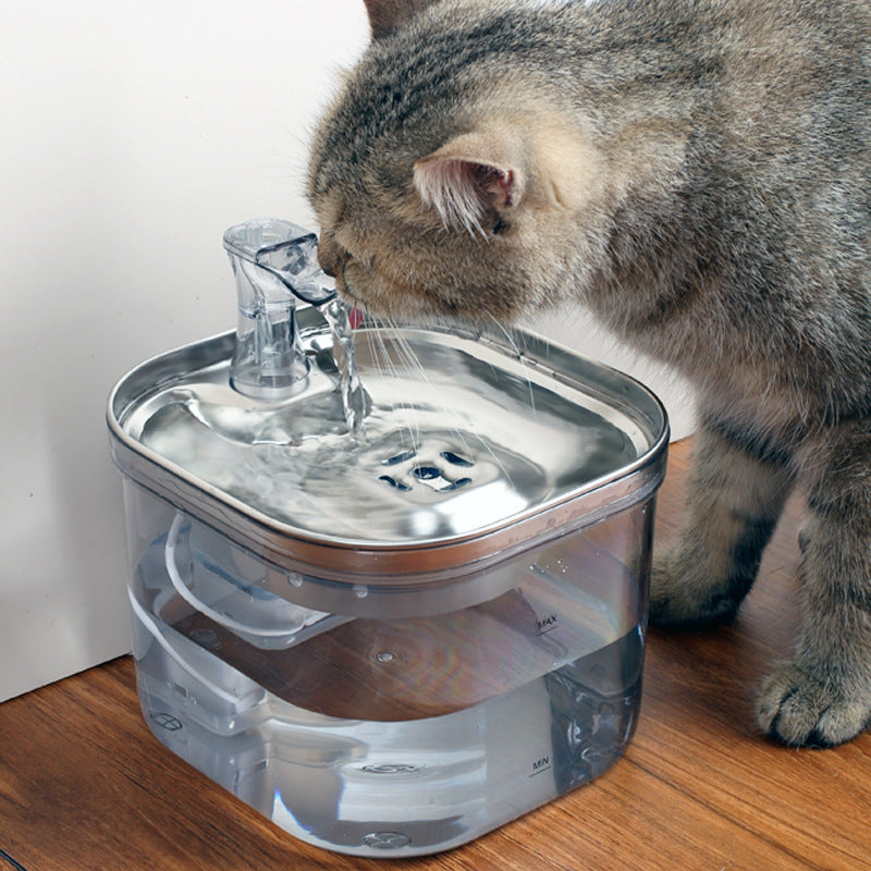 Pet Cat Dog Stainless Steel Automatic Circulation Water